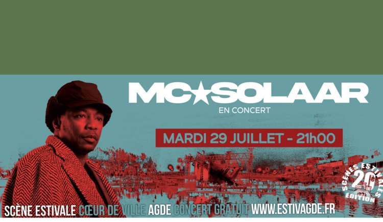 MC Solaar en concert sur la Scène Flottante d’Agde